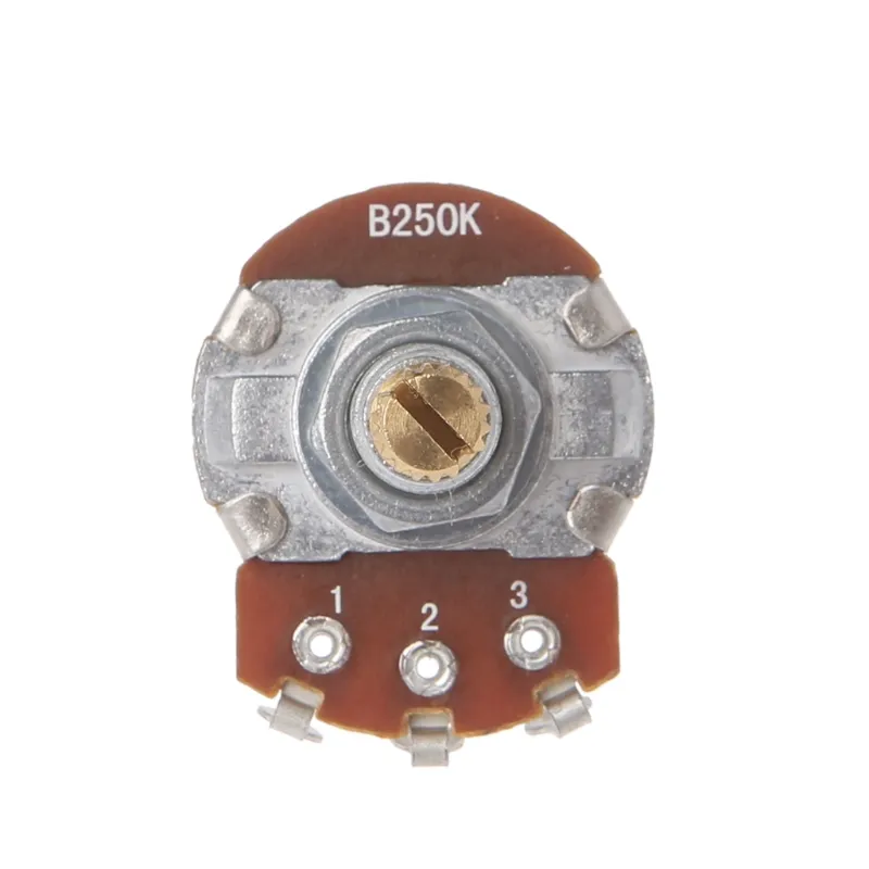 B250K/A250K Cts Potentiomètre Cannelé Pot Guitare Électrique Basse Effet Amp Tone Volume Pièces Pédale Alpha