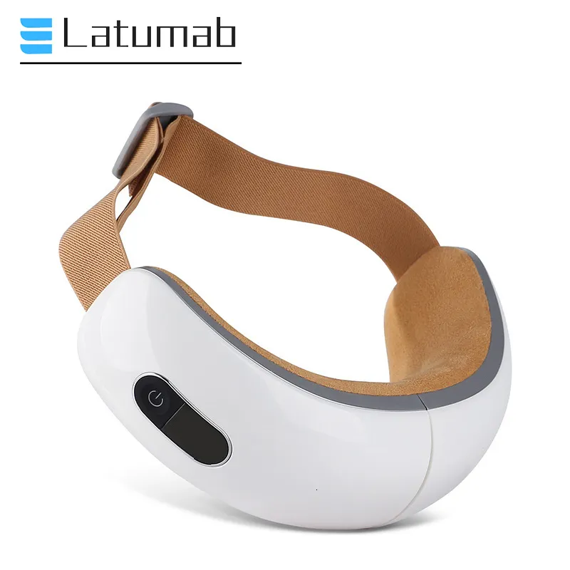 Masseur pour les yeux Latumab Masseur pour les yeux avec chaleur Vibration de compression Bluetooth pour soulager la fatigue oculaire Cernes Sacs pour les yeux Masseur de thérapie oculaire 230411