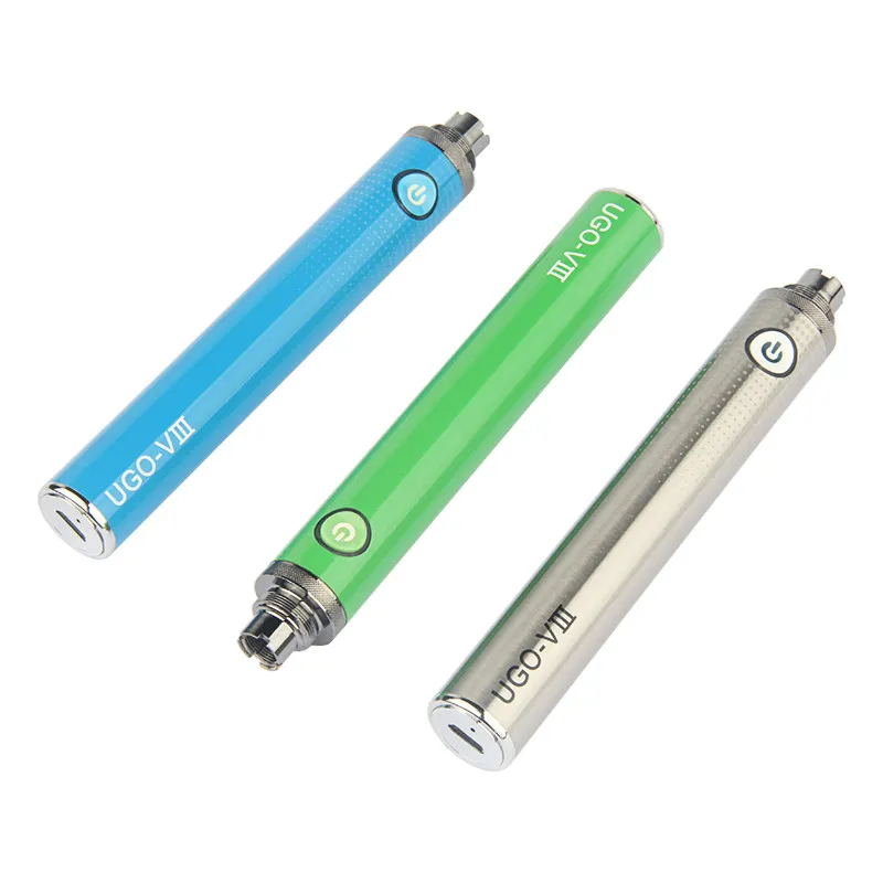 1 stcs voorverwarmen voor ugo -verdamper pen 510 ugo vape batterij voorverwarm vv variabele spanning ugo viii elektronische sigarettenpen en USB -lader kabel ecig vapes