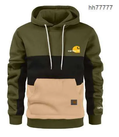 Hoodies للرجال Sweatshirts 2023 New Carhart سترة الأزياء العلامة التجارية للرجال تباين هوديي سترة منتج جديد J Trf6