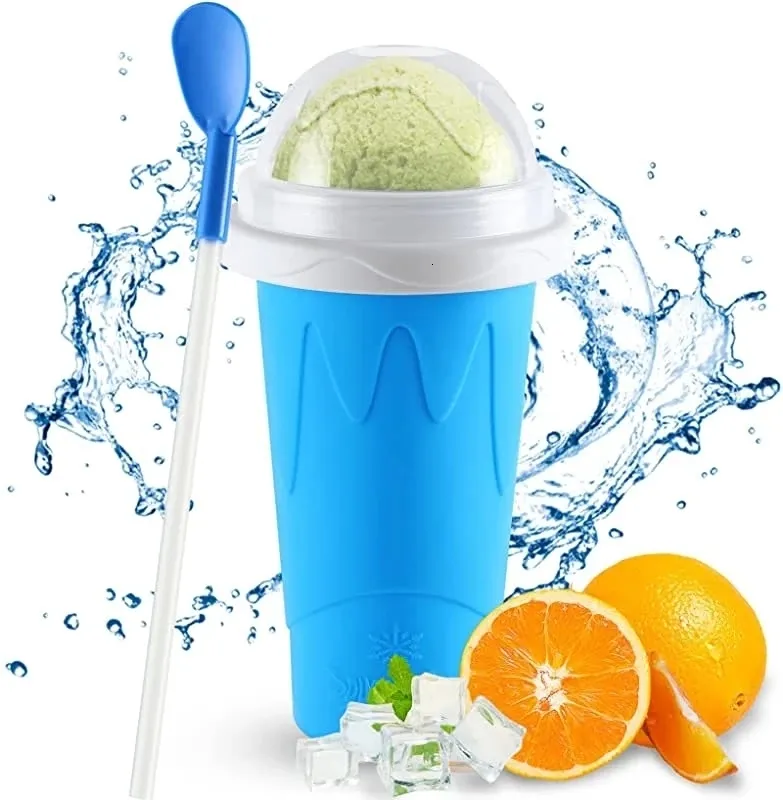 Ice Cream Tools Silikon Quick Frozen Maker Squeeze Cup Diy Homemade Durable Quick Cooling Slush s Milkshake Bottle Smoothie 230411