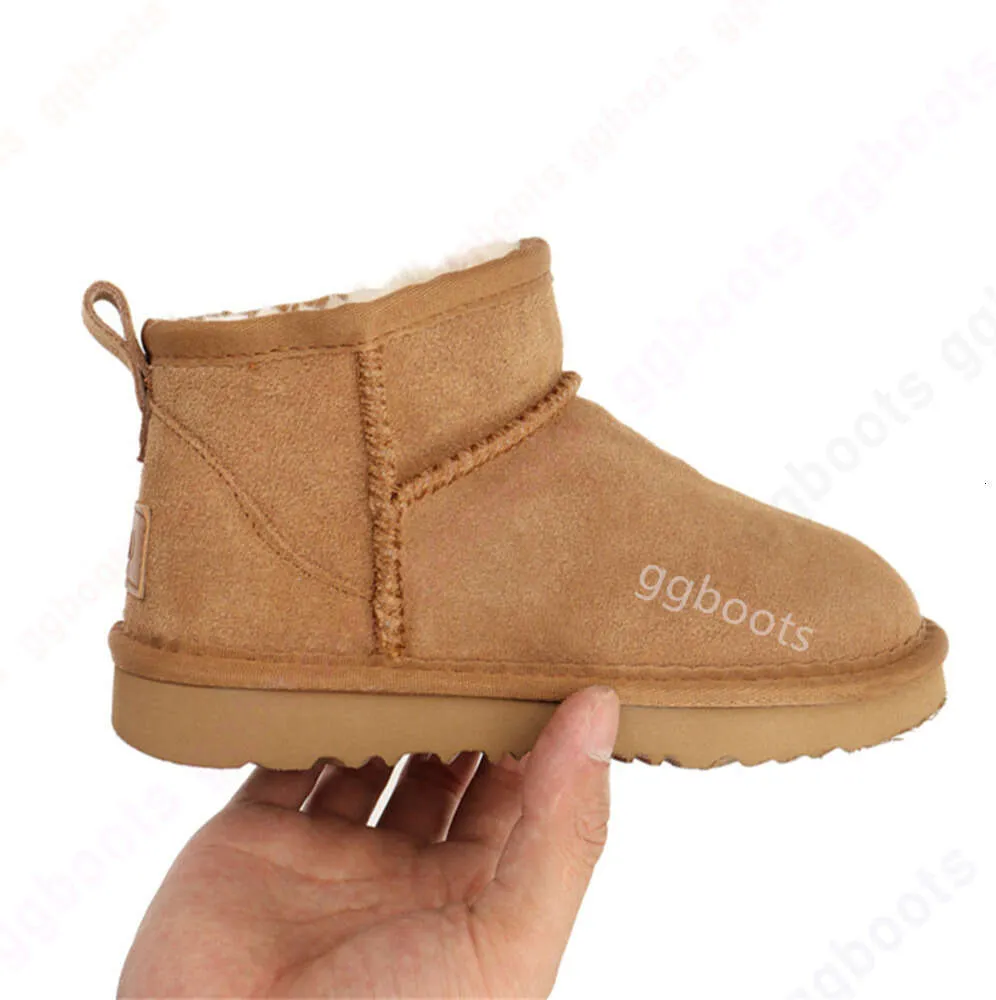 Kids boots UGGsity Tasman Tazz Slippers Baby Chestnut Slides Sheepskin Ultra Mini snow Boot Winter Mules Wool Boys Girls Ankle Tasman YU5512