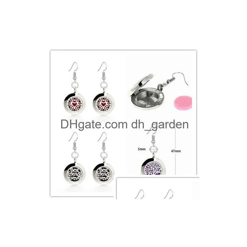 Dingle ljuskrona 20mm per örhänge set aromaterapi locket eterisk olja diffusor smycken bästa vänner hänge diy drop de dhgarden dhs0k