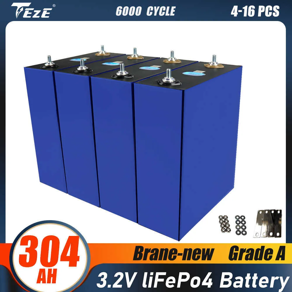 Batterie Lifepo4 304Ah 3.2V, cellule Lithium fer Phosphate pour camping-car EV voiturettes de Golf bateaux Yacht chariot élévateur système de stockage solaire taxe ue US