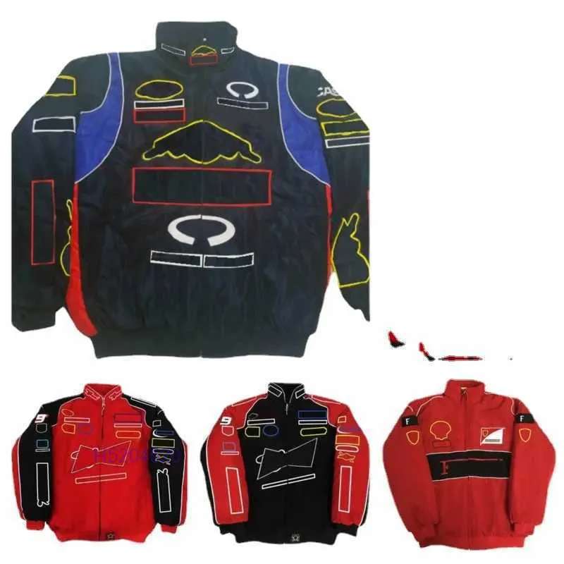 Formula One 2023 Nouveaux hommes F1 Veste Vestes Broderie Costume d'équitation Costume de course américain Vestes Moto Locomotive Manteau Lâche Casual Coton Femmes Vêtements Eggo