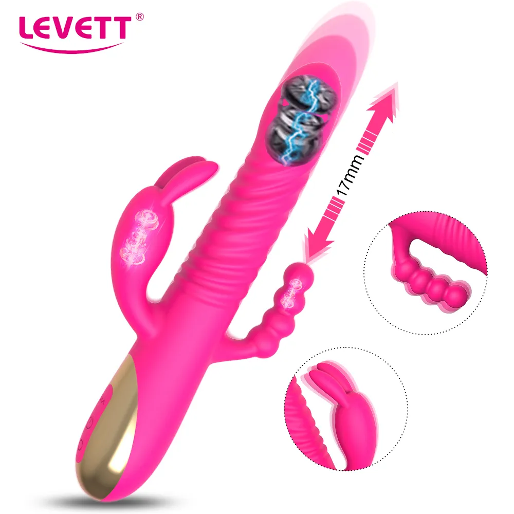 Vibratoren Rabbit Vibrator Teleskopvibration G-Punkt Klitoris Stimulator Dildo Vibratoren Weibliche Nippel Mastur_voghion.com