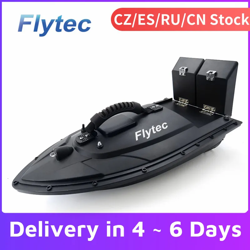 Electric/RC Boats Flytec RC Boat 2011-5 Fish Finder Fish Boat 1.5kg 500m Remote Control Fishing Bait Boat Ship Speedboat RC Toys 5.4km/h 230410