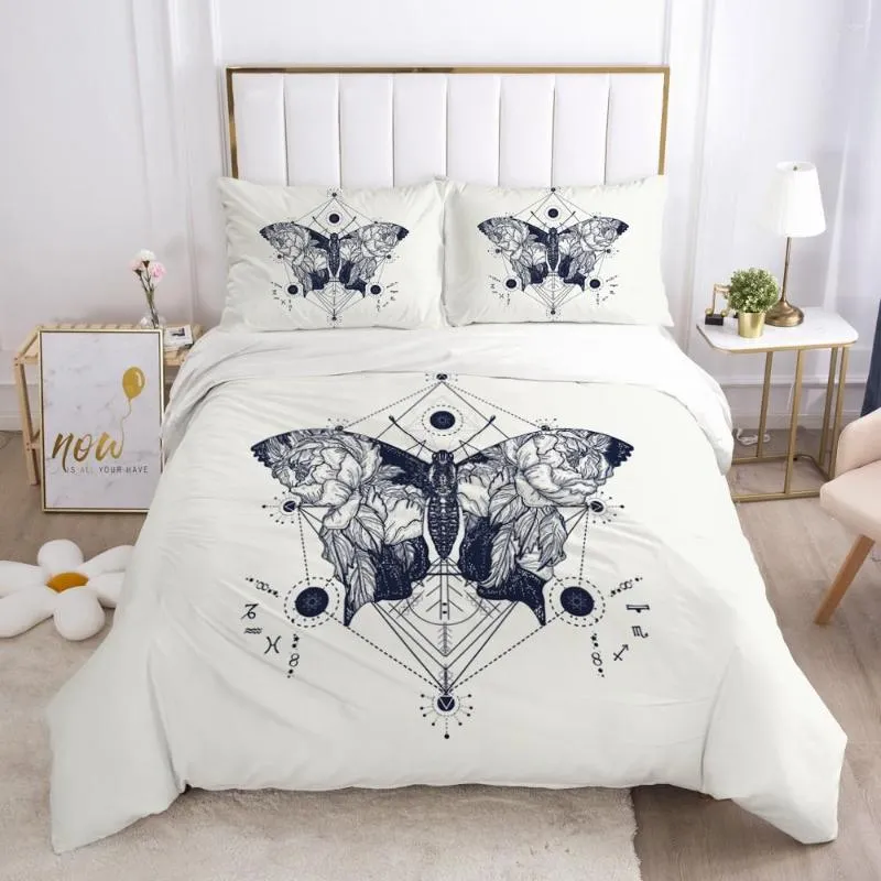 Ensembles de literie 3D bohème housse de couette ensemble housses de couette taies d'oreiller Comforther cas complet Double simple Double taille linge de lit