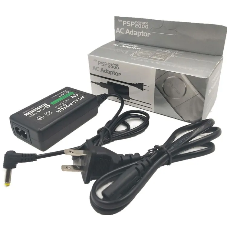 Cargador de pared para el hogar Adaptador de CA Cable de alimentación para  Sony PSP 1000 2000 3000 Enchufe de la UE