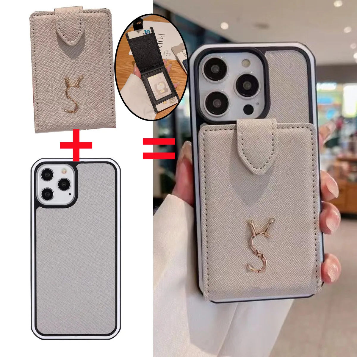 IPhone 13 Pro Max Case Designer Wallet: Flip Leather Cover With