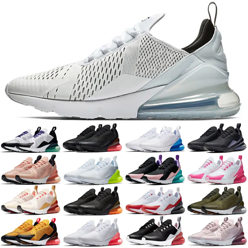 Nike Air max 270 Running Shoes لة الأصفر فولت المتسابق رمل الصحراء لعبة الأزرق الملكي يتفاعل الرياضة احذية الجوارب حرة