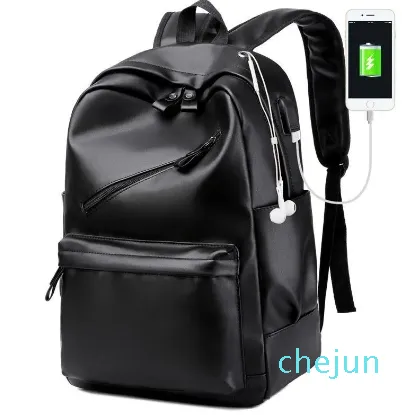 Bolsa escolar masculina de couro à prova d'água para meninas adolescentes menino bolsa para laptop pacote de negócios casual bolsa de viagem