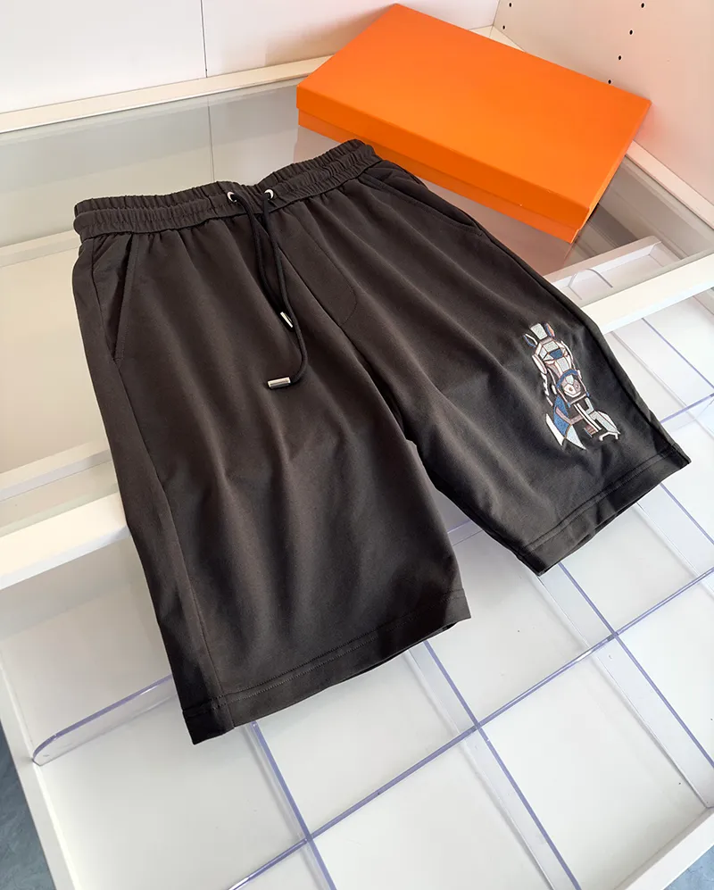 2023 Cantura elástica masculina Casual Casual Design de qualidade de luxo verão novo Capris bordado