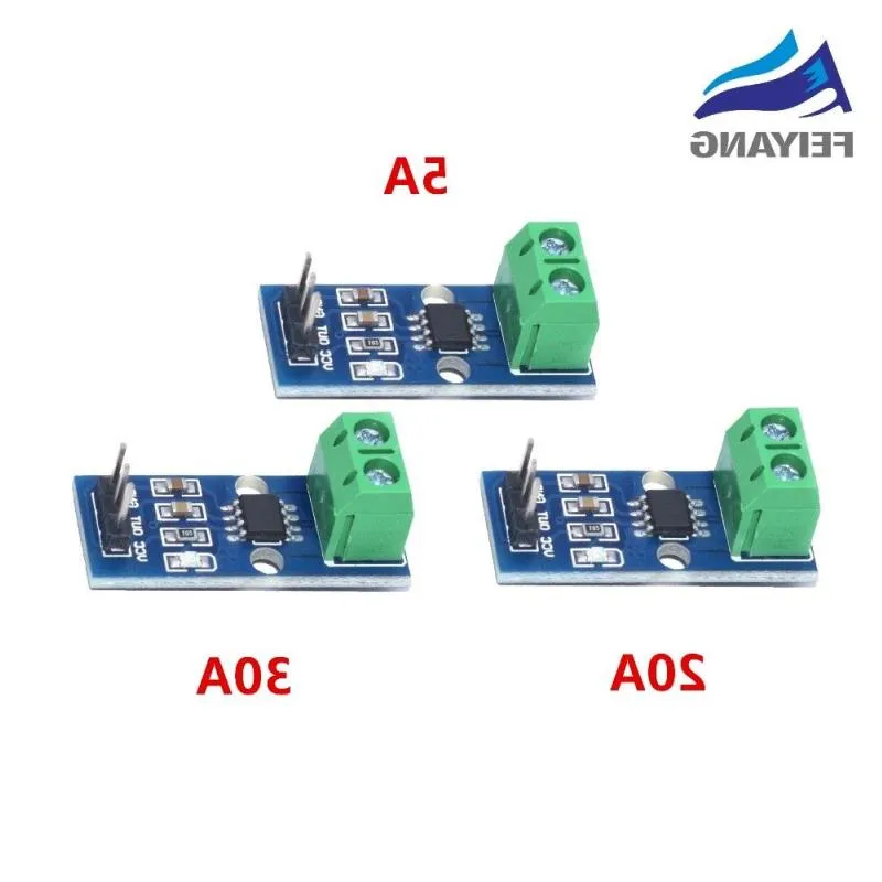 5x QUARKZMAN ACS712 Stromsensor Modul 5A – Hall-Effekt AC/DC, Messbereich ±5A, 100mV/A, Für Arduino & Co.