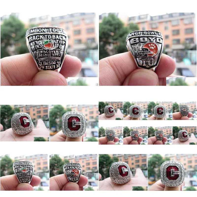 clemson 2014 tigers orange bowl championship ring men fan souvenir gift wholesale 2019 drop shipping