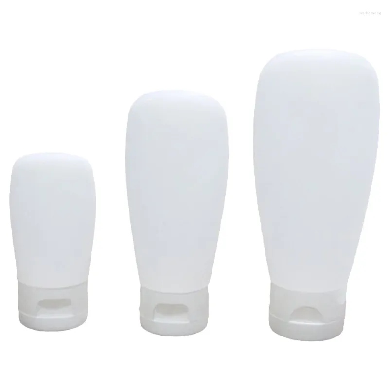 Storage Bottles 3 PCS Silicone Refillable Subpackaging Liquid Containers Squeeze Lotion Travel Vaape