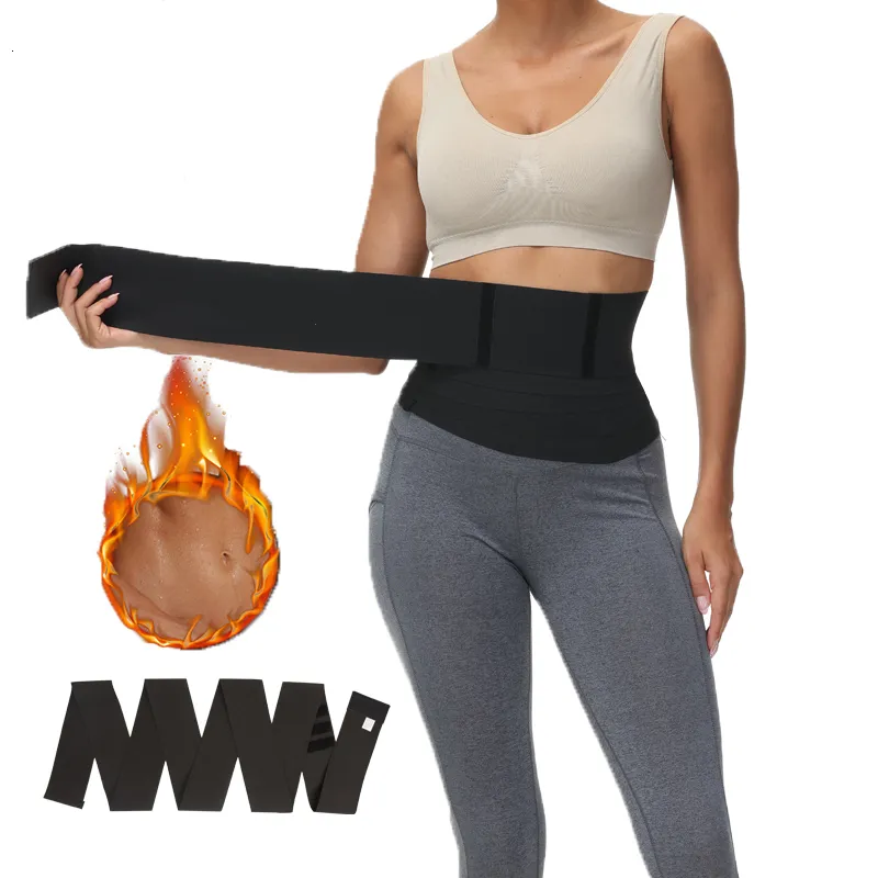 Midjan Mage Shaper Midjetränare för kvinnor Invisible Wrap Midjetränare Mage Wrap Midje Trimmer Belt Plus Size Black Justerbart Gymträning Bälte 230411