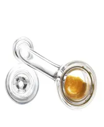 Smoking Pipes 1 Pack Terp Slurper carb cap Quartz sets 14 MM male 2 pearl Yellow balls1379996