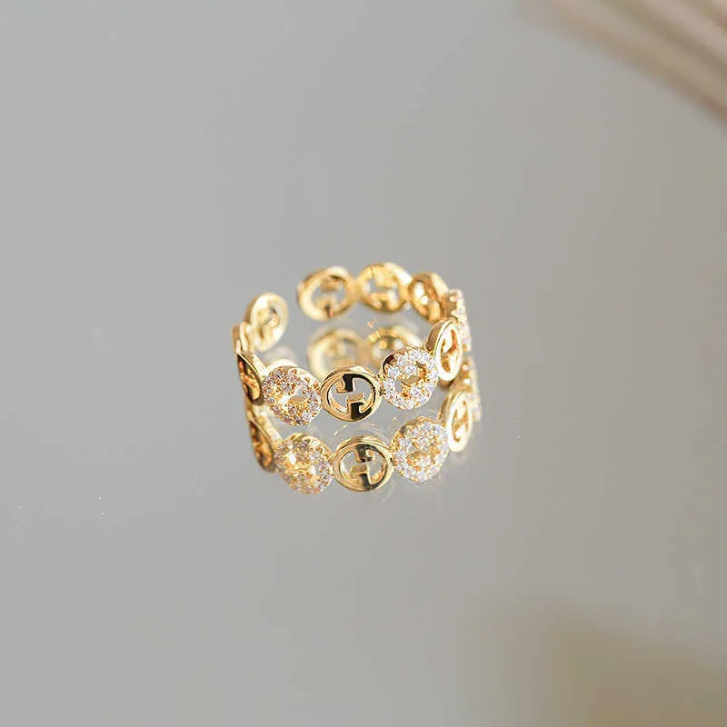 Anneaux de bande 2022 nouveau coréen exquis Simple cercle ouvert anneau tempérament polyvalent mode anneau femme bijoux P230411