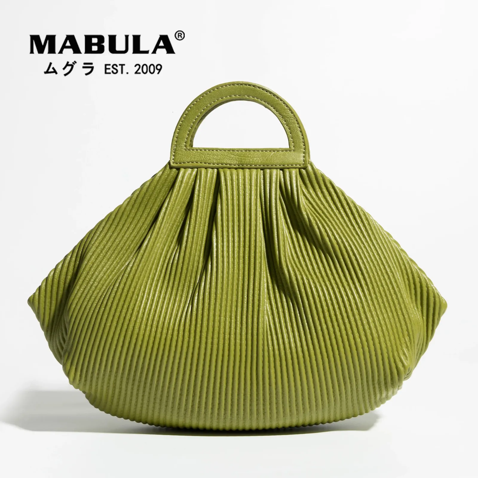 MABULA Winter Trend Womens Pleated Dumpling Top Handle Women Green Evening  Bag With Ruched Detailing, Stylish Crossbody Style, Retro Solid Color, Hasp  Shoulder Strap 231110 From Quan06, $21.43 | DHgate.Com