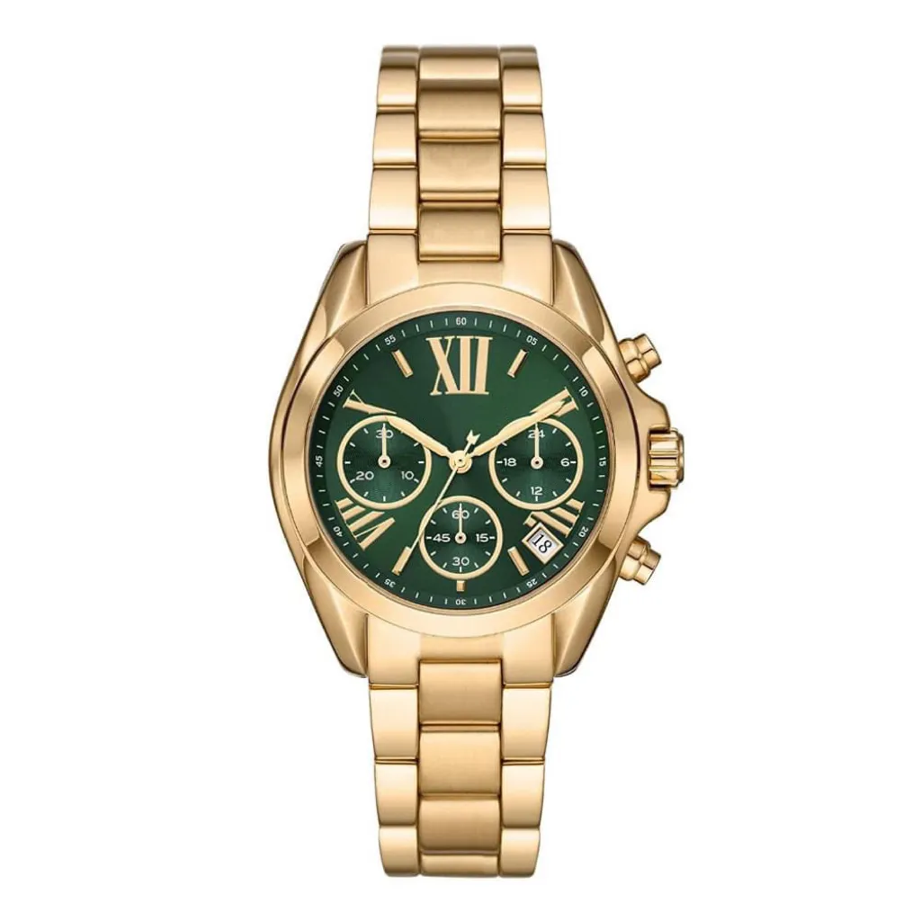 Montre de luxe Montre à quartz pour femme Cadran 36 mm Authentique original japonais Super Sports Precision Timing batterie sport boîtier en or jaune Green Face 7257 Montre Cadeau