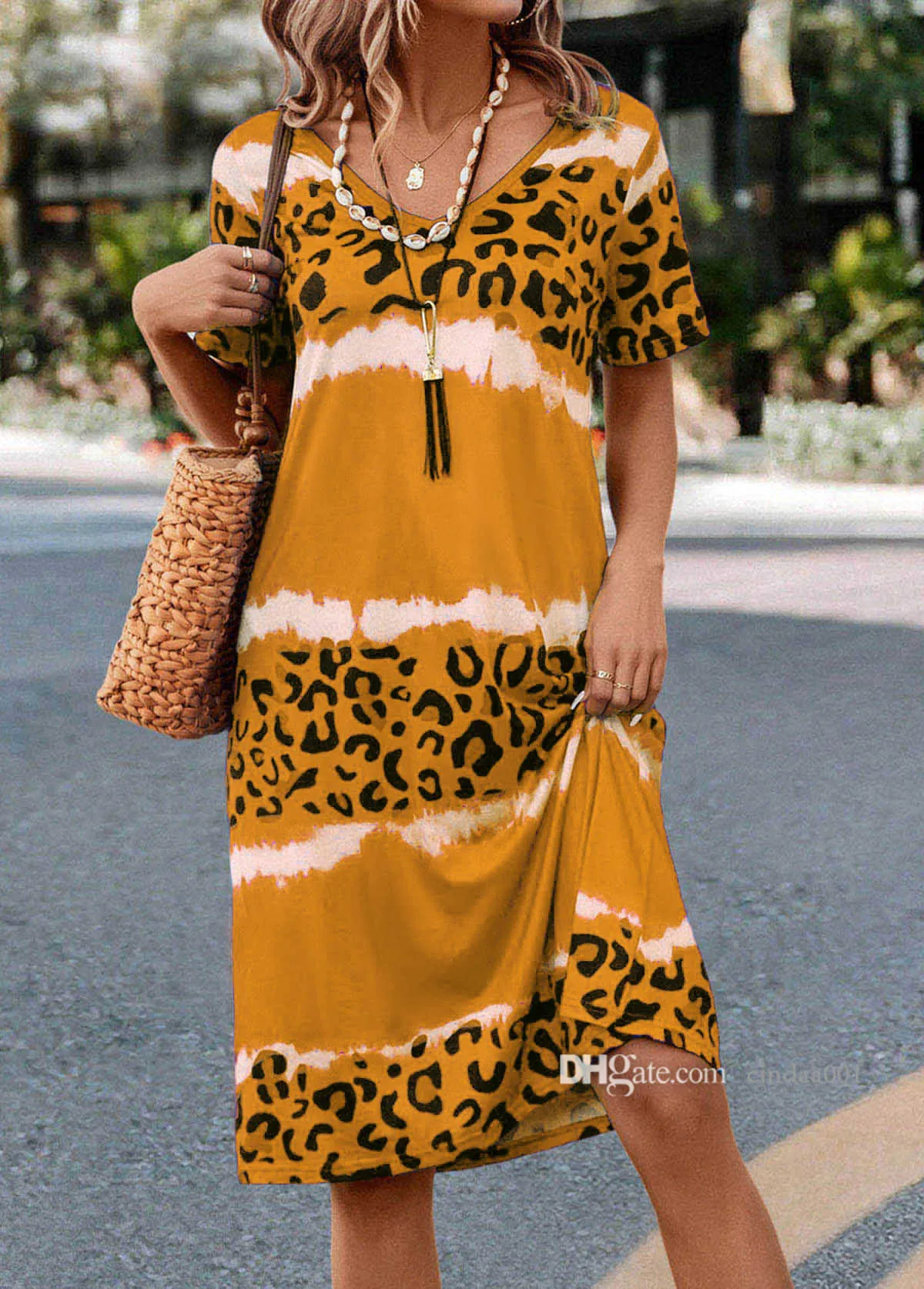 Mid length leopard top skirts and dresses