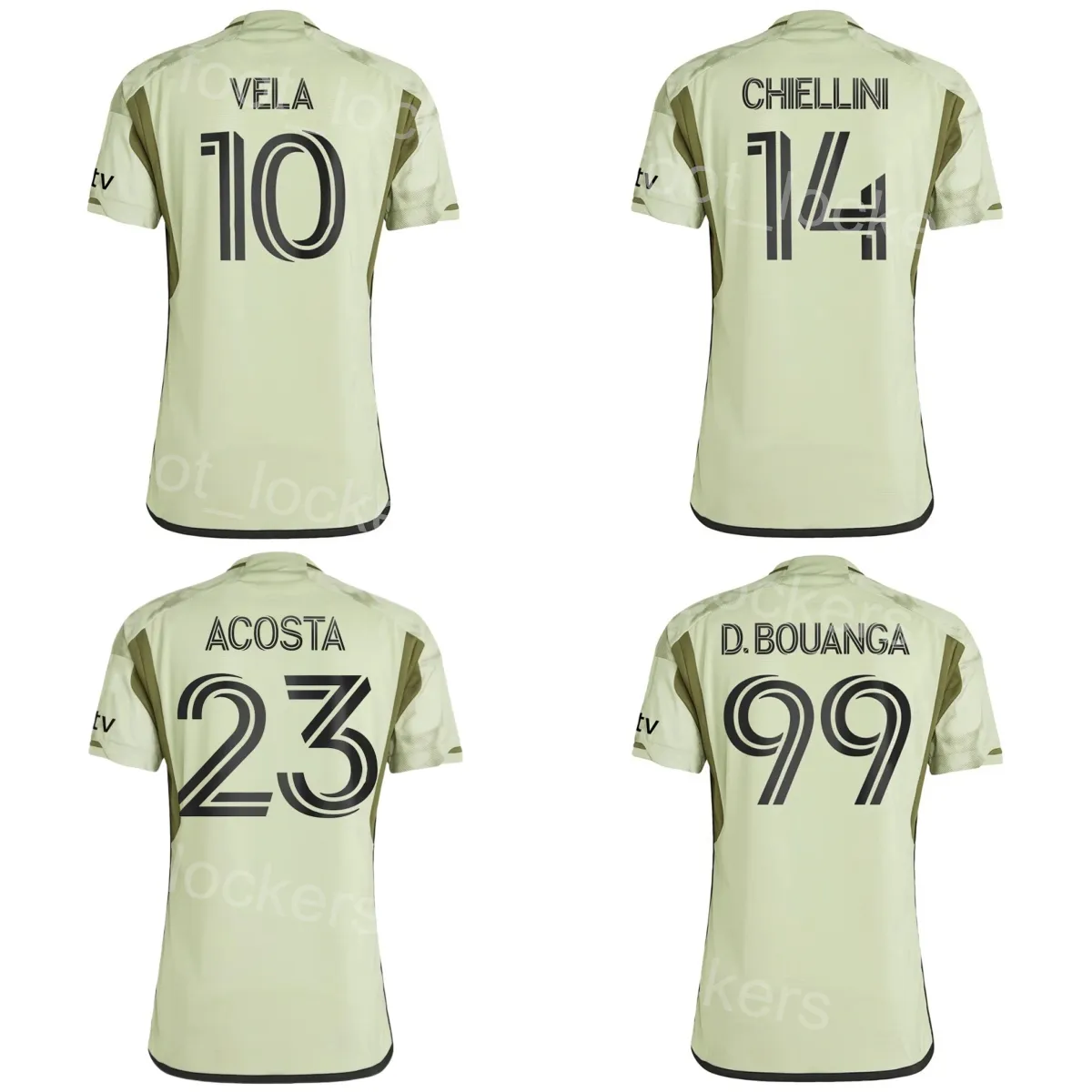 99 Maillots de football BOUANGA 11 TILLMAN 10 VELA 20 CIFUENTES 22 OPOKU 3 MURILLO 12 PALACIOS HOLLINGSHEAD McCARTHY CHIELLINI LONG ACOSTA Kits de maillots de football 23-24 LSJFC