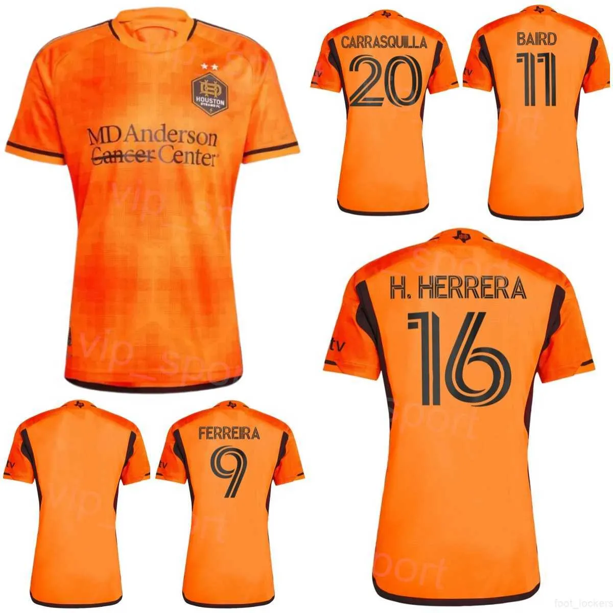 Houston Dynamo Soccer Jerseys FC 8 Amine Bassi 16 Hector Herrera 22 Tate Schmitt 7 Ivan Franco 20 Adalberto Carrasquilla 11 Corey Baird Football Shirt Kit 2023-24