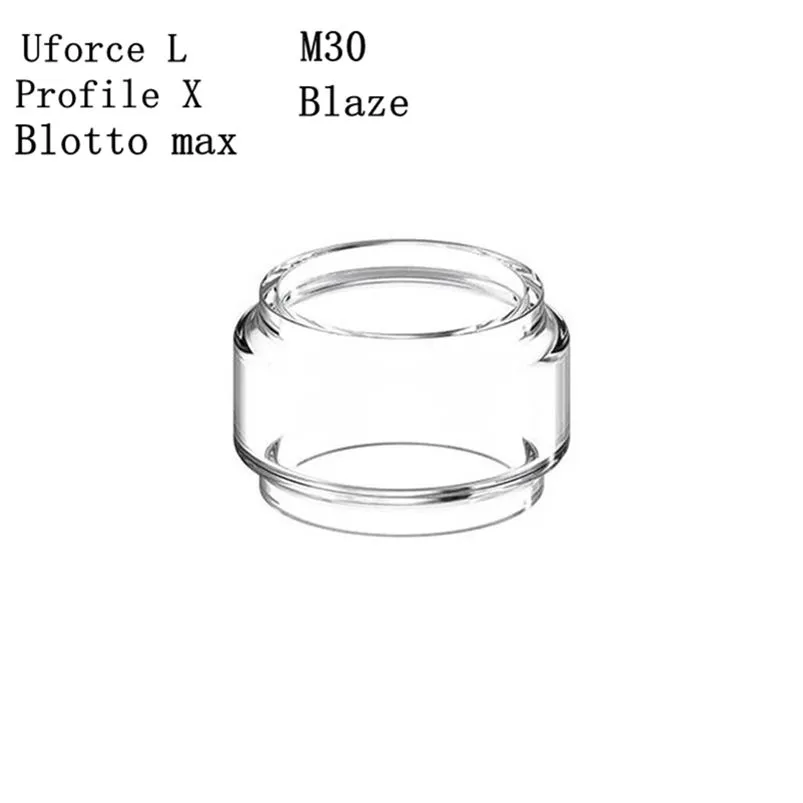 Tubo di vetro grasso di ricambio per lampadina Pyrex per creazioni ThunderHead Blaze Voopoo Uforce L Wotofo Profile X QP Designs Fatality M30 Dovpo Blotto Max RTA Bubble