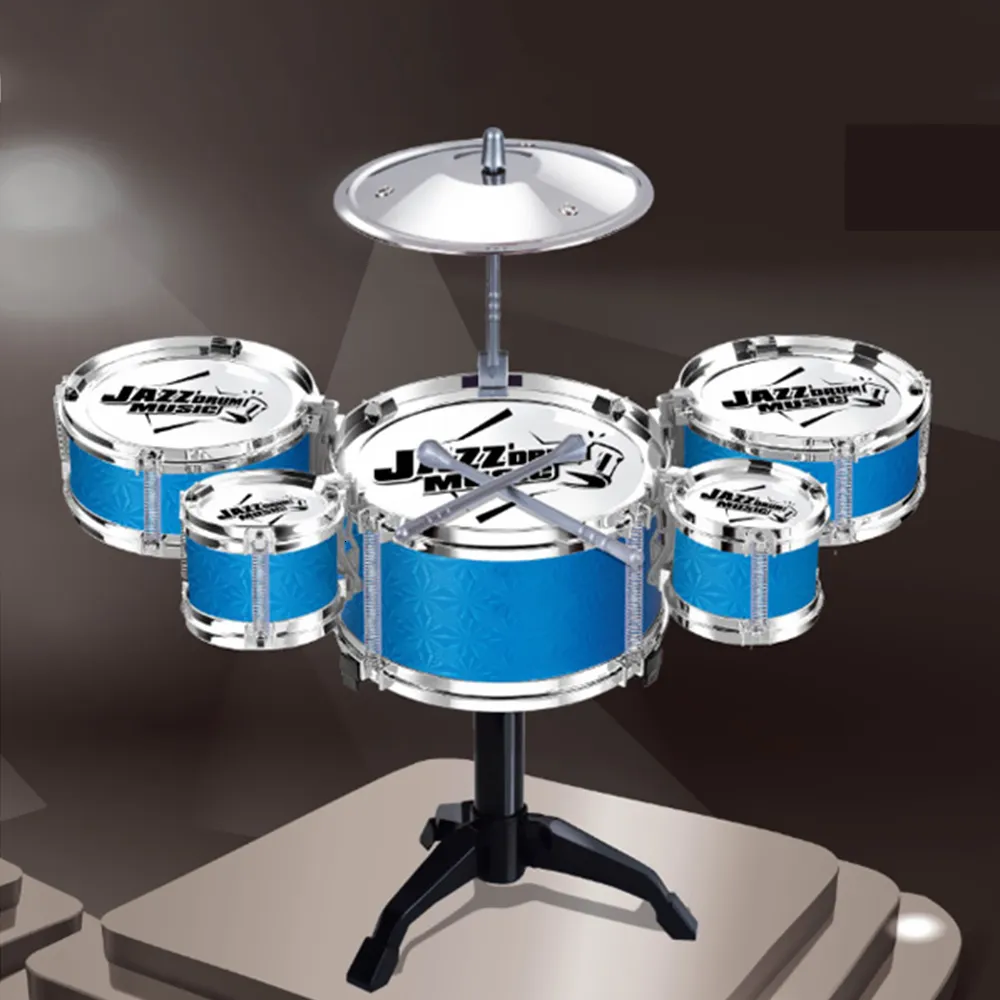 Drums Percussion Kids Musical Toys Simulation Jazz Drum Music with 5 Drums Sets Beat Children's Educational Instrument Gifts for Boys Girls 230410