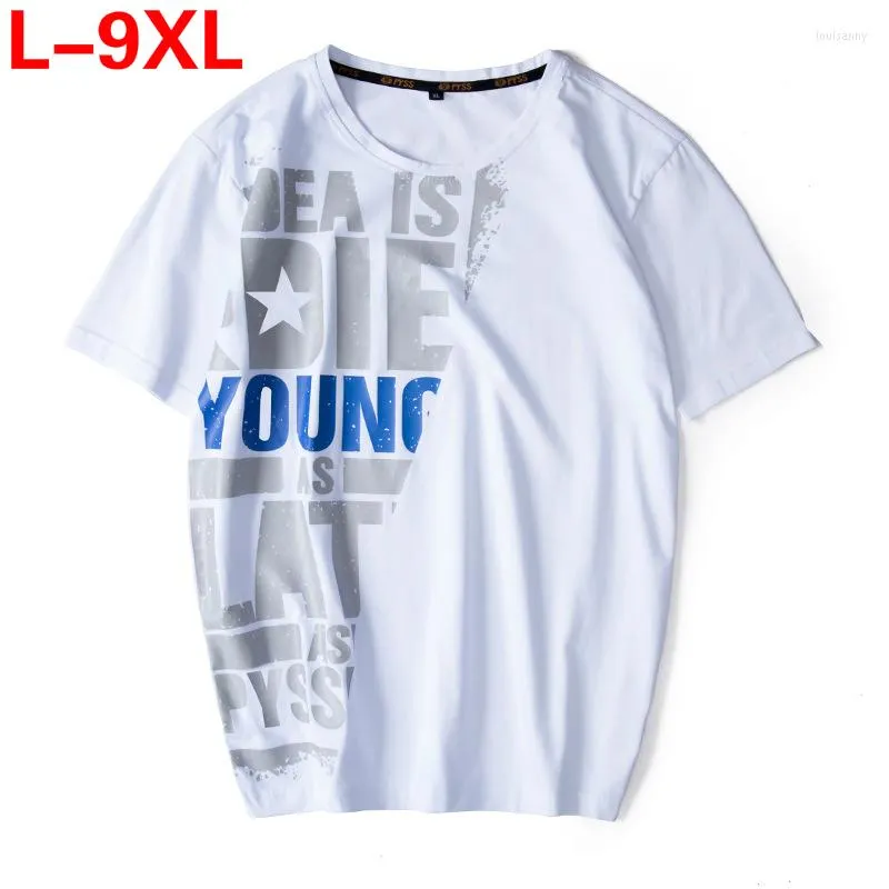 Hommes t-shirts taille mode grand 9xl 8xl 7xl6xl 5xl chemise hommes Plus t-shirts décontracté grand mâle surdimensionné hauts t-shirt