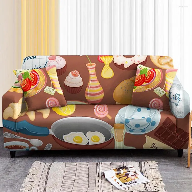 Housses de chaise joyeux noël élastique housse de canapé pour salon canne bonbon sucette motif coin sectionnel Fundas