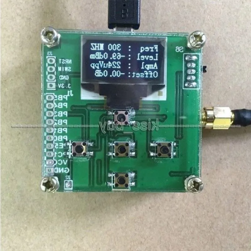 Freeshipping display OLED medidor de potência RF 1MHZ-8000MHZ pode definir valor de atenuação de potência RF medidor digital Sofware / 10W 30DB Atenuador Cmiqv