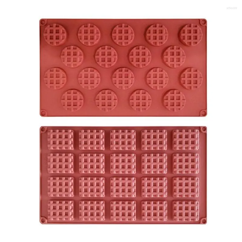 Moldes de cozimento 18/20 Cavidades Waffle Silicone molde