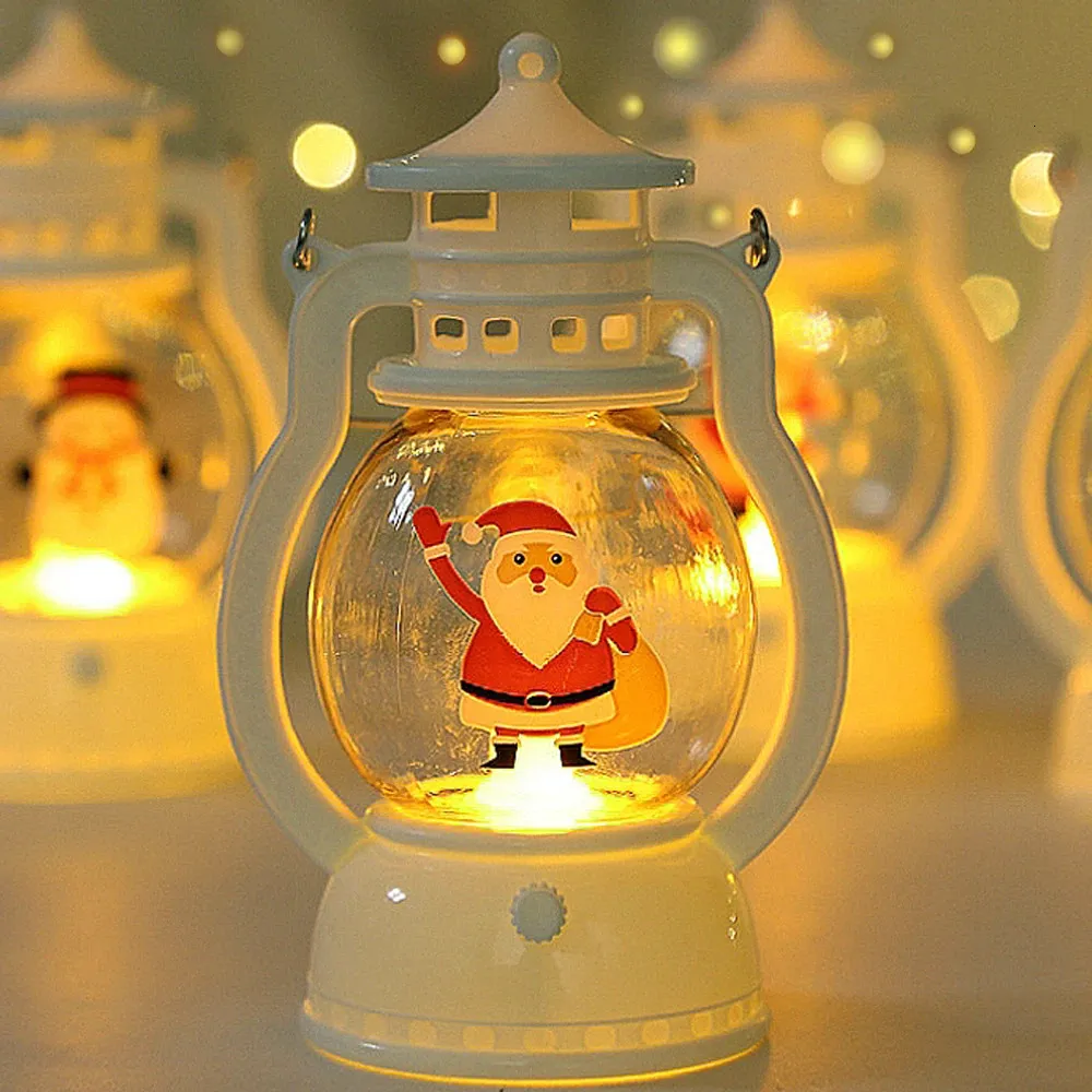 Decorações de Natal LED Night Light Portátil Alimentado por Bateria Pingente Decoração de Festa de Natal 231110