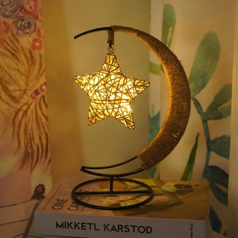 Stringhe Luci decorative a LED Filo di rame Stelle Lampada da tavolo USB di Natale romantico per camera da letto Bar Caffetteria Decorazione da pareteLED