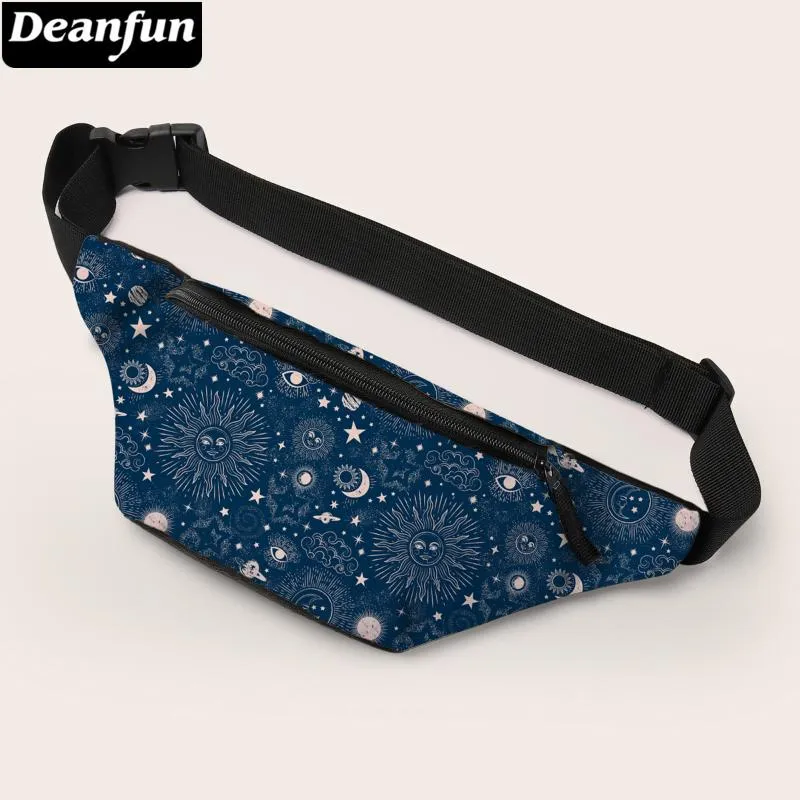 Waist Bags Deanfun Ladies Fashion Bum Bag Starry Patterned Portable Phone Pouch Blue Fanny Pack 18068