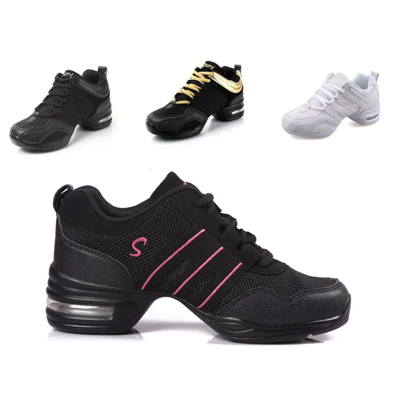 Dance Shoes Mesh dance Shoes Woman jazz Modern Soft Outsole Dance Sneakers Breathable Lightweight Dancing Fitness Shoes 230411