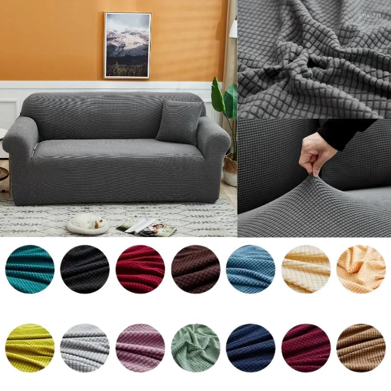 Stuhlhussen Dicker Jacquard Solider Sofabezug Für Wohnzimmer Elastisches Stretch-Couchkissen Schnittschonbezug Sesselecke L-Form