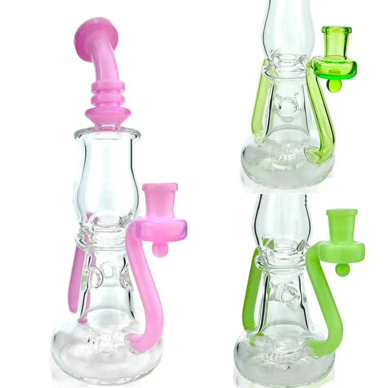 Vintage PREMIUM NEBULA RECYCLER Glass Bong Water Hookah 10INCH Smoking Pipes With Bowl Original Glass Factory can put customer logo by DHL UPS CNE