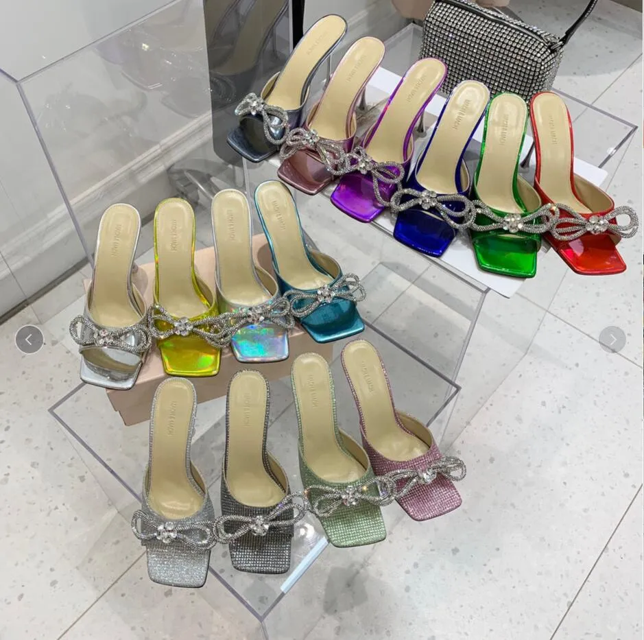 Evening Rhinestone Satin Mule