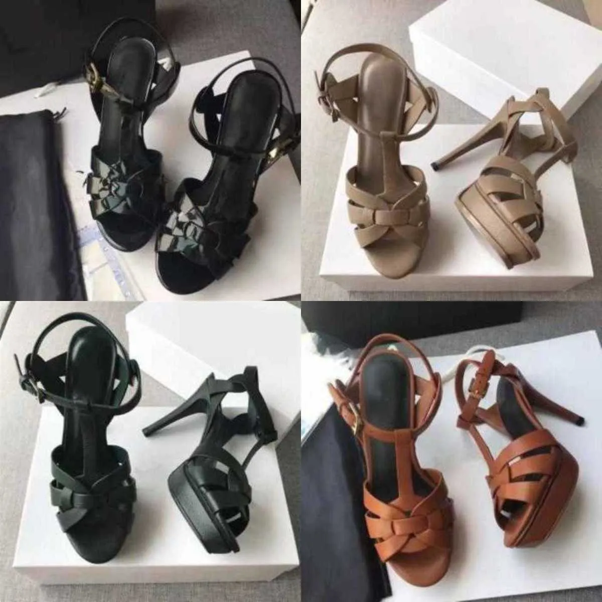 Moda Clásica Sandalias de diseñador de lujo Fragancia pequeña Oro puro Sandalias de diseñador de lujo Plataforma Tacones altos Sandalias Zapatos de dama Zapatos de fiesta