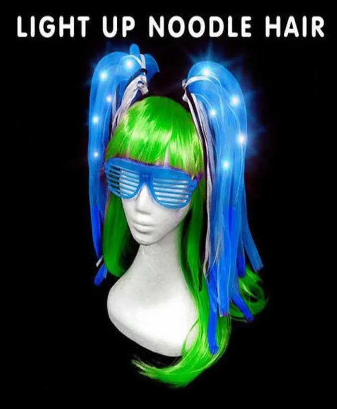 Halloween più stile treccia luminescente amministratore di rete flash head hoop Amministratore di rete con fascia per capelli luminosa Christma8307976