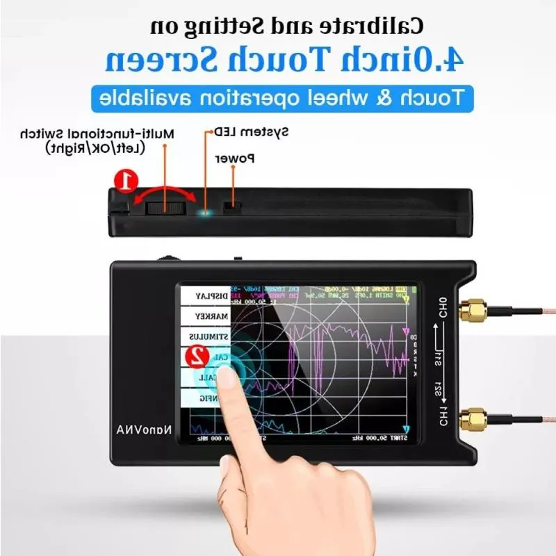 버전 4 인치 벡터 네트워크 분석기 Nanovna-H4 10KHz ~ 15GHz 안테나 VNA HF VHF UHF UV UV 스펙트럼 GK.PNG