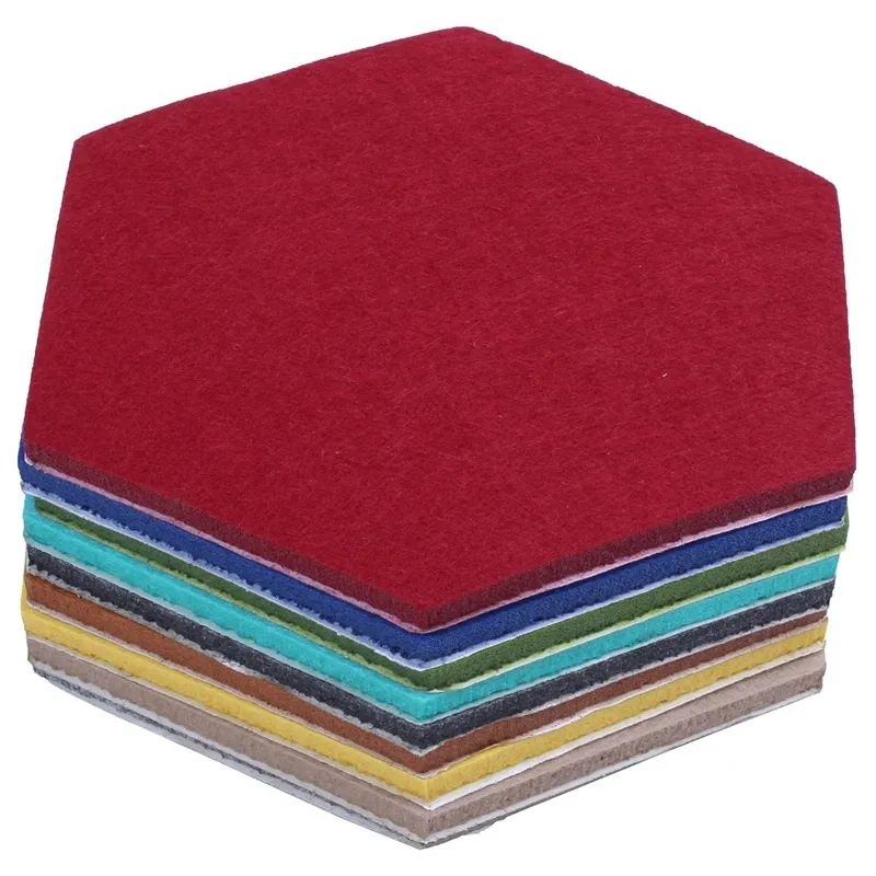 Colorful Hexagon Pad Cork Board/Pin Wall Tiles - 18...