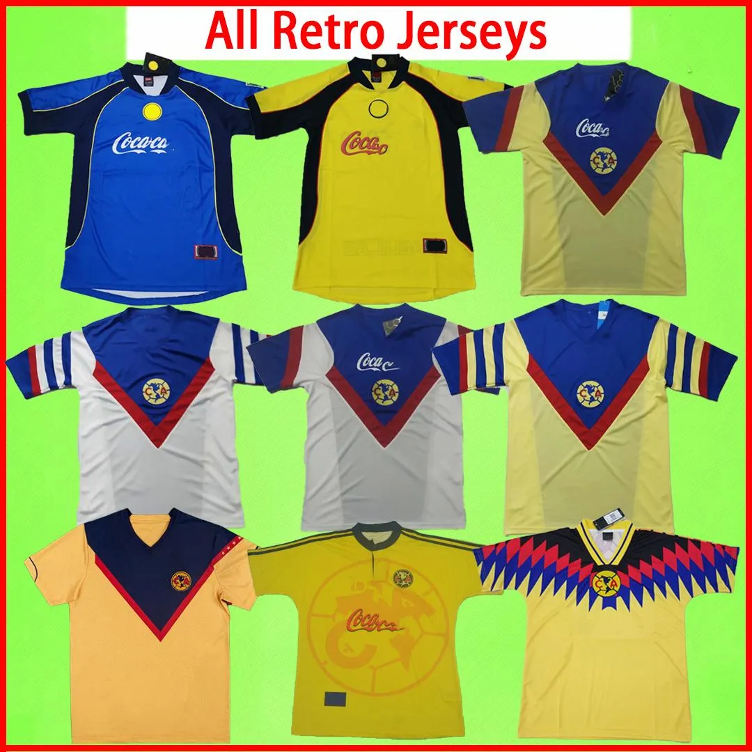 Retro America CA Soccer Jerseys 1987 1988 1998 1999 2000 2001 2002 2005 2006 vintage Camiseta de futbol 87 88 98 99 01 02 05 06 Maillots de football LIGA MX Maillot