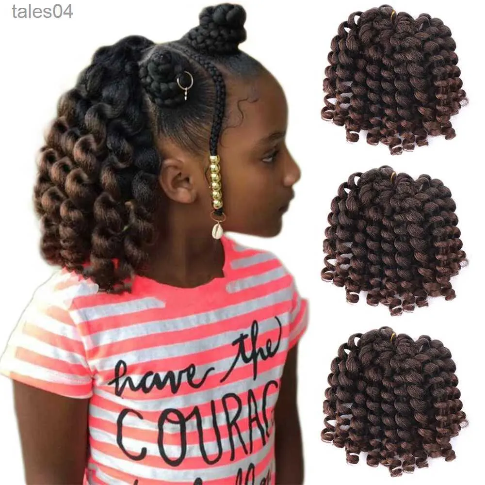 Men's Children's Wigs Jamaican Bouncing Synthetic Crochet Hair Wholesale Wand Curl Crochet Curly Hair for Kids Colored Hair YQ231111