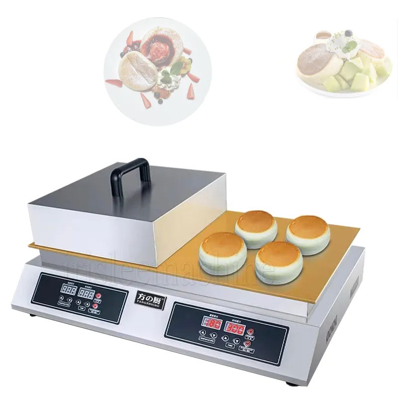 Electric Souffle Pancakes Maker Dorayaki Baker Double Plate Digital Display Muffin Maker Souffle Pancake Machine Snack Machine