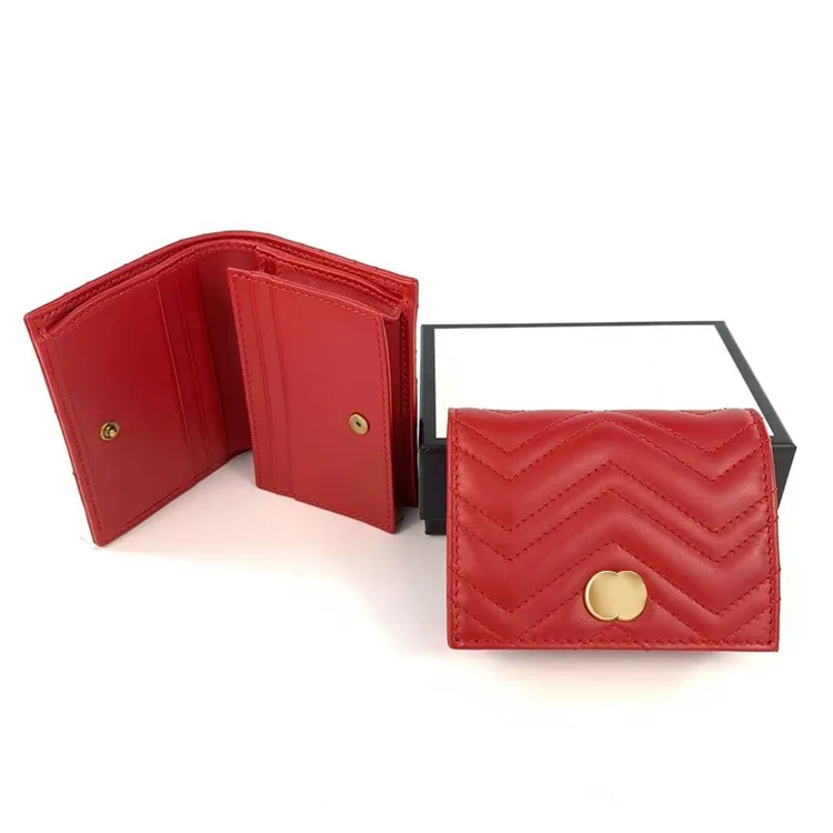 Kvinnors män fem kort MARMONT DUBBEL G MOIN PAGES med ruta 466492 Korthållare Luxury Key Wallet Designer Cover Ravel Plånböcker Purväska Hållare Läderpåse Korthållare