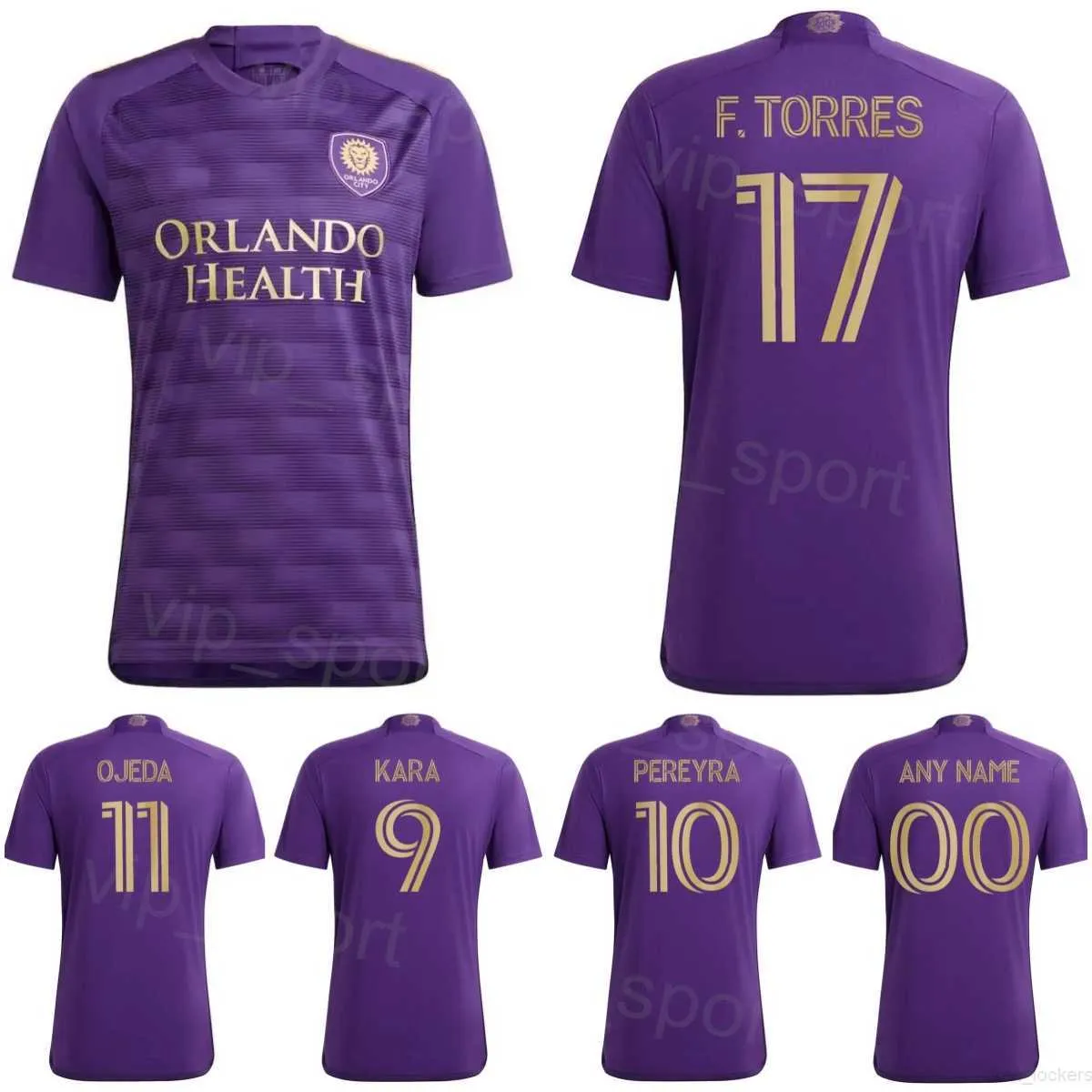 SC Orlando City Maglie Soccer FC 3 Rafael Santos 6 Robin Jansson 24 Kyle Smith 25 Antonio Carlos 15 Rodrigo Schlegel 10 Mauricio Pereyra Maglia da calcio Kit 23-24